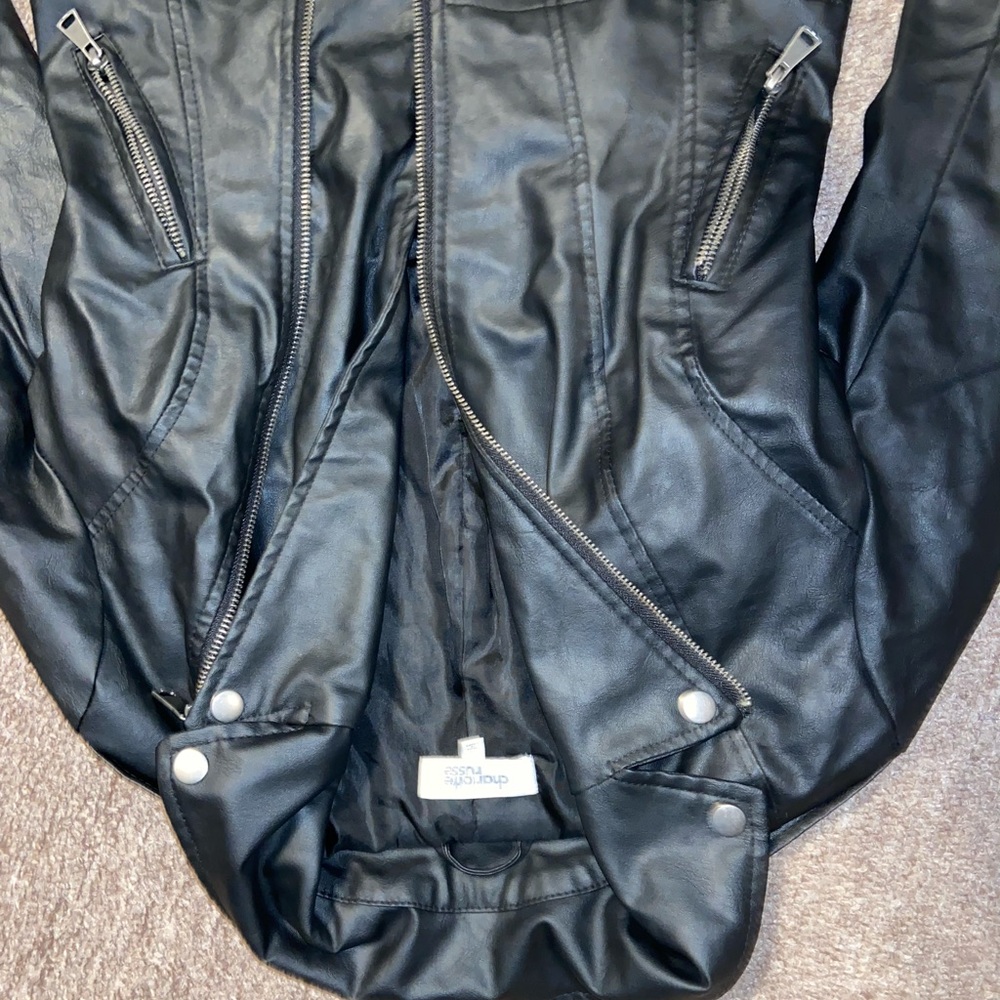 Charlotte Russe black leather jacket
